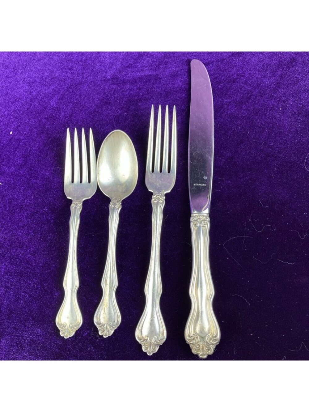 George & Martha Washington by Westmoreland Sterling Silver 4pc Setting 925